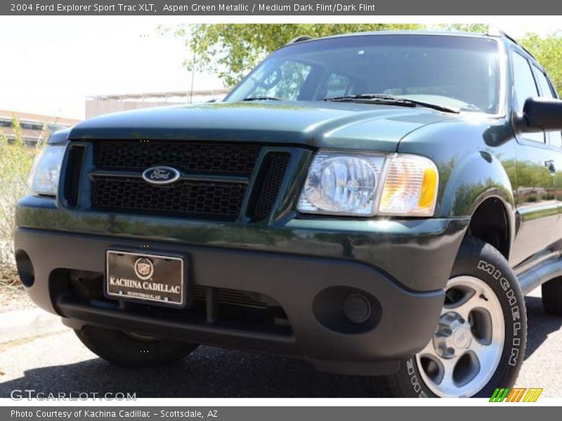 Aspen Green Metallic / Medium Dark Flint/Dark Flint 2004 Ford Explorer Sport Trac XLT