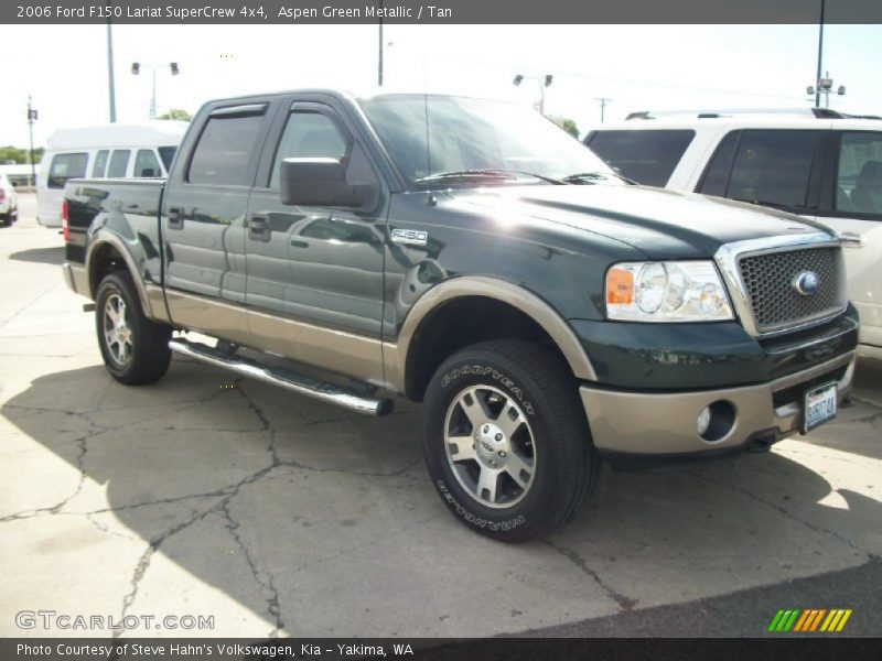 Aspen Green Metallic / Tan 2006 Ford F150 Lariat SuperCrew 4x4