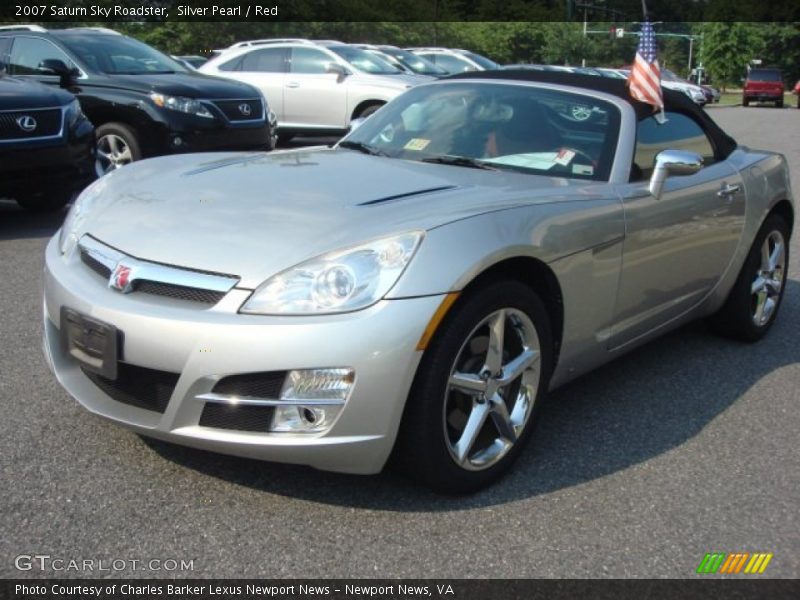 Silver Pearl / Red 2007 Saturn Sky Roadster