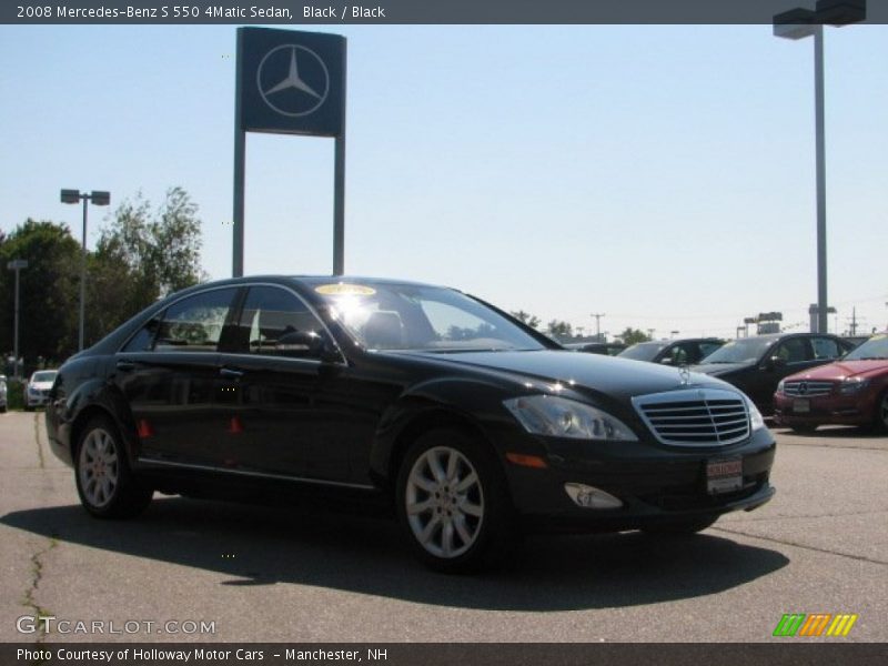 Black / Black 2008 Mercedes-Benz S 550 4Matic Sedan