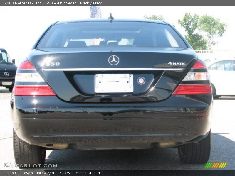 Black / Black 2008 Mercedes-Benz S 550 4Matic Sedan