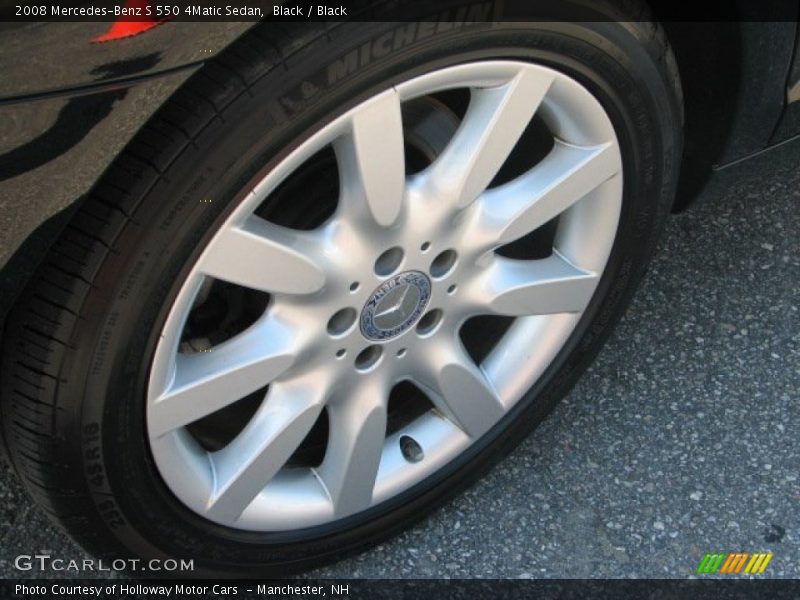 Black / Black 2008 Mercedes-Benz S 550 4Matic Sedan