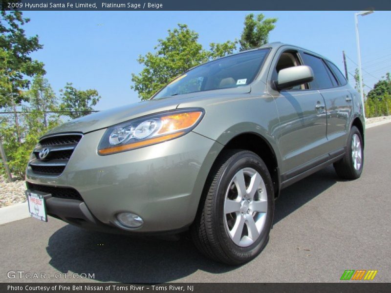 Platinum Sage / Beige 2009 Hyundai Santa Fe Limited