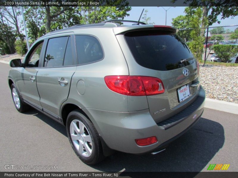 Platinum Sage / Beige 2009 Hyundai Santa Fe Limited