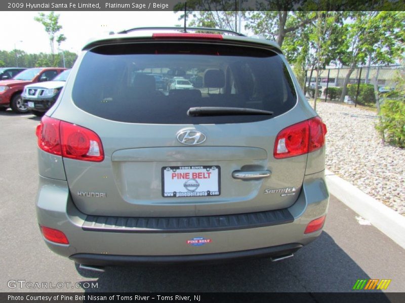 Platinum Sage / Beige 2009 Hyundai Santa Fe Limited