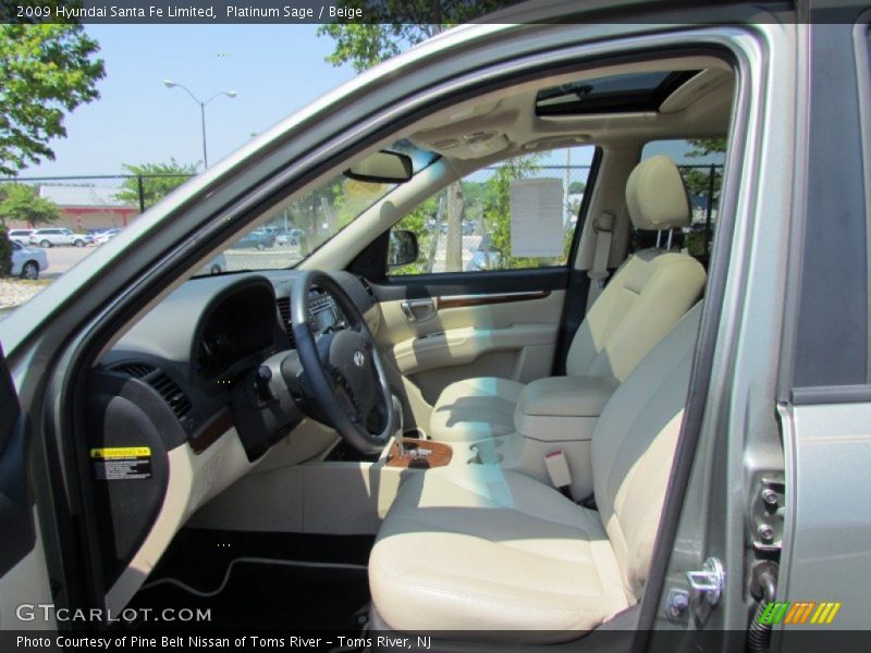 Platinum Sage / Beige 2009 Hyundai Santa Fe Limited