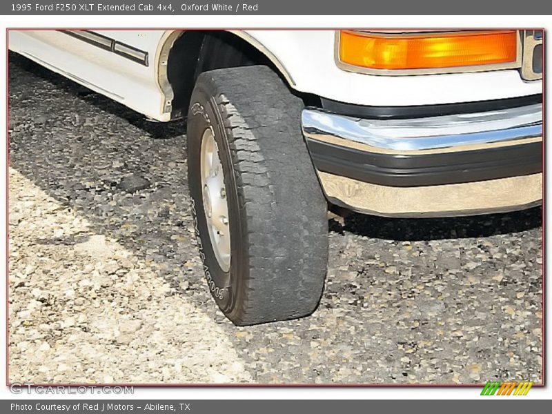 Oxford White / Red 1995 Ford F250 XLT Extended Cab 4x4