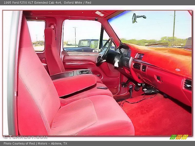 Oxford White / Red 1995 Ford F250 XLT Extended Cab 4x4