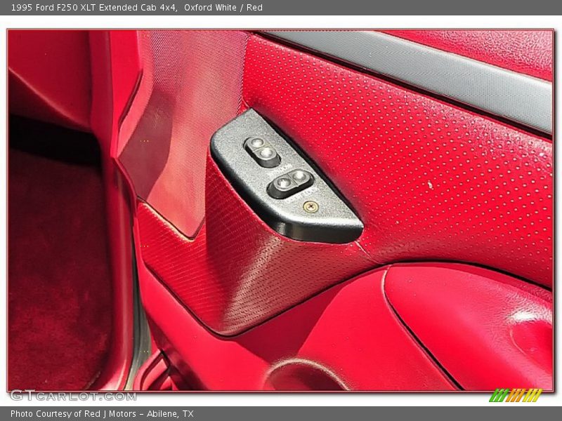 Oxford White / Red 1995 Ford F250 XLT Extended Cab 4x4