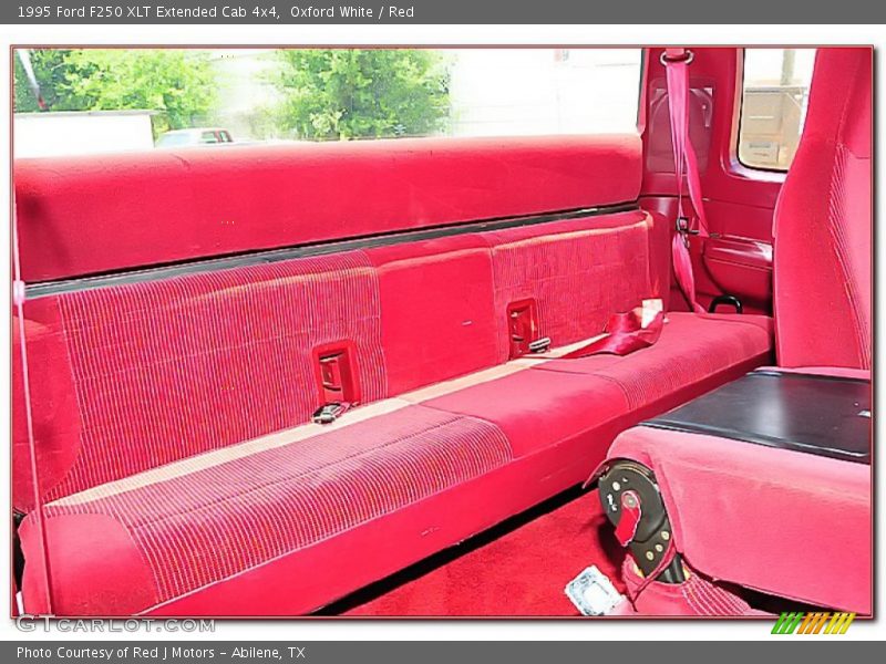Oxford White / Red 1995 Ford F250 XLT Extended Cab 4x4