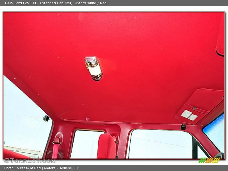 Oxford White / Red 1995 Ford F250 XLT Extended Cab 4x4
