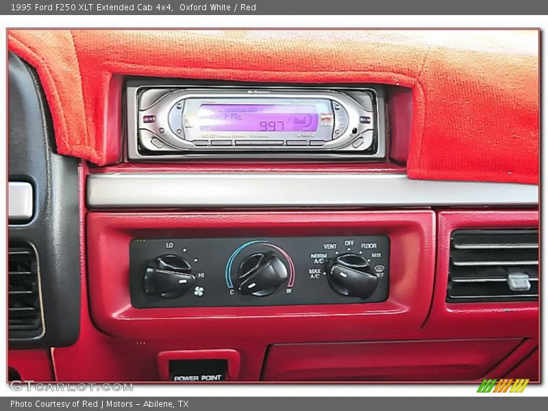Oxford White / Red 1995 Ford F250 XLT Extended Cab 4x4