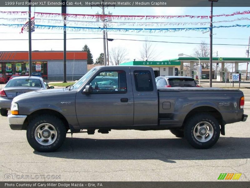 Medium Platinum Metallic / Medium Graphite 1999 Ford Ranger XLT Extended Cab 4x4
