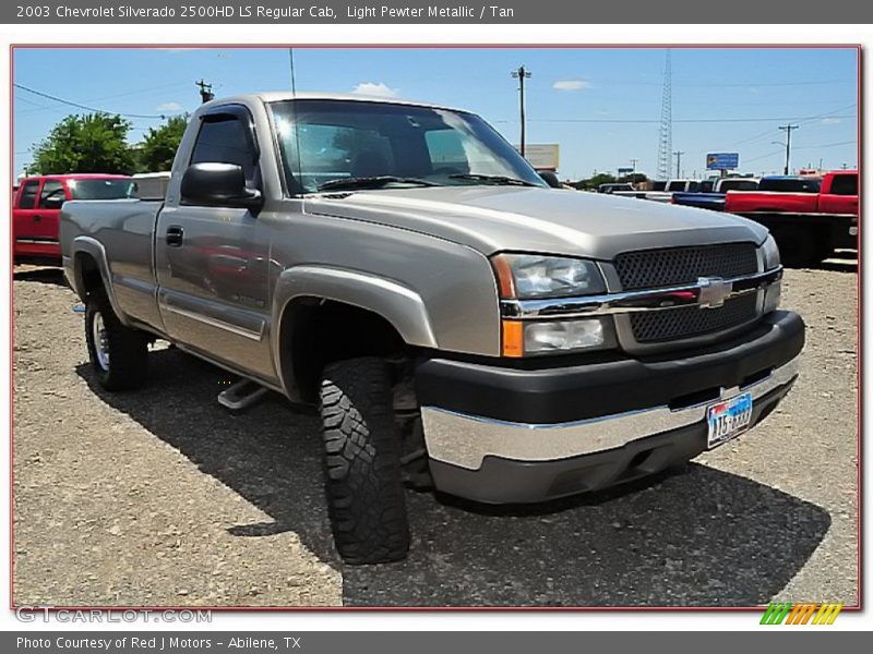Light Pewter Metallic / Tan 2003 Chevrolet Silverado 2500HD LS Regular Cab