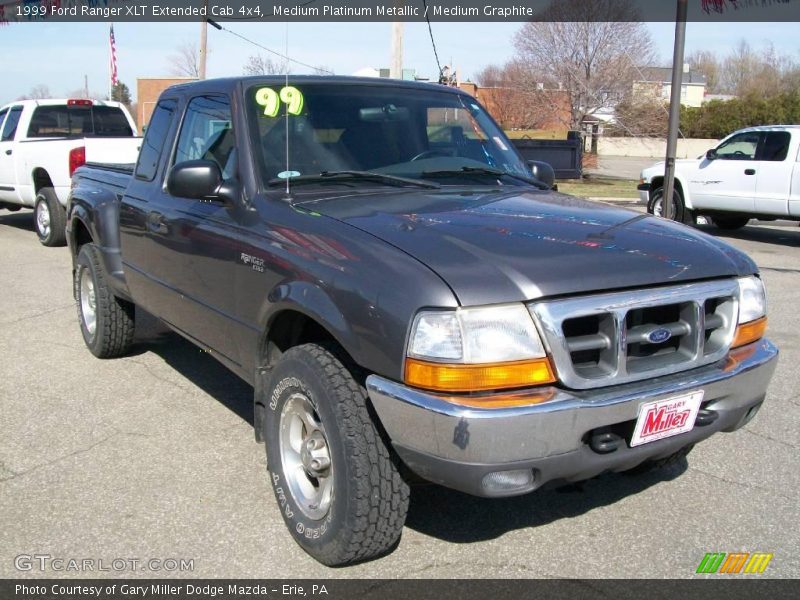Medium Platinum Metallic / Medium Graphite 1999 Ford Ranger XLT Extended Cab 4x4