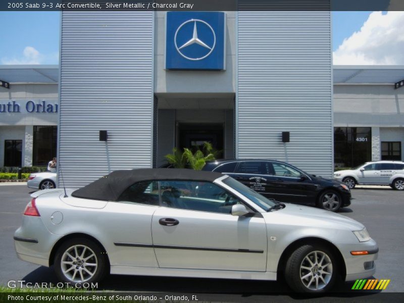 Silver Metallic / Charcoal Gray 2005 Saab 9-3 Arc Convertible