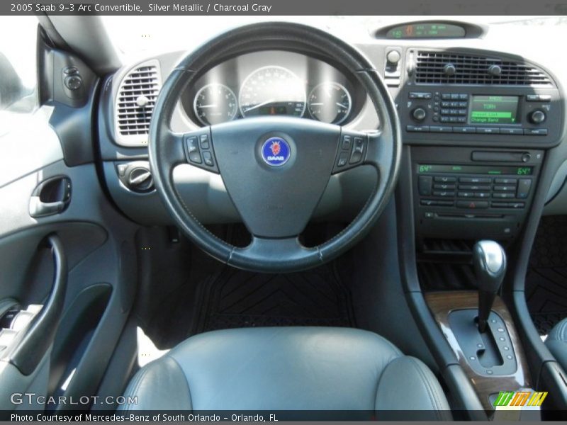 Silver Metallic / Charcoal Gray 2005 Saab 9-3 Arc Convertible