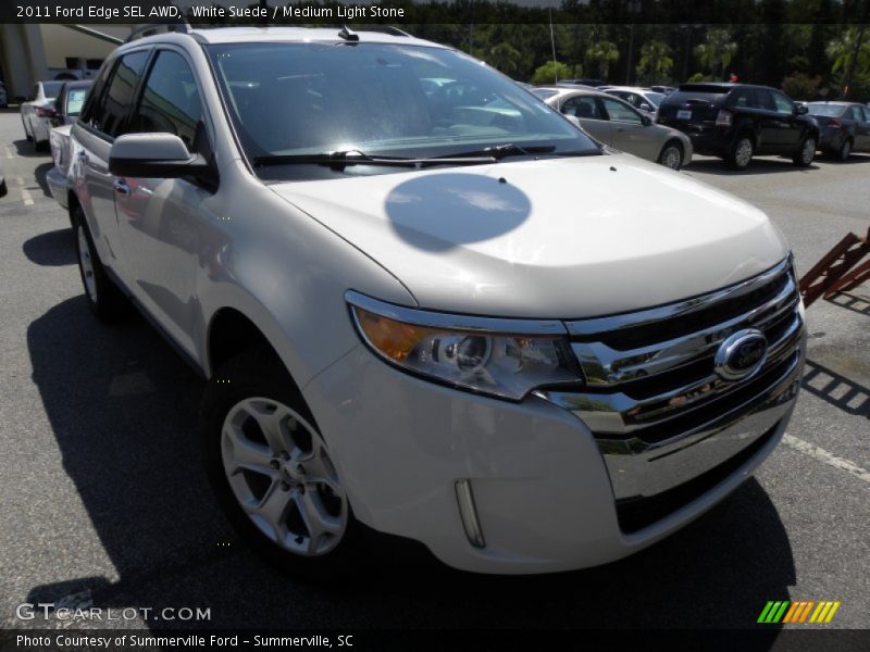 White Suede / Medium Light Stone 2011 Ford Edge SEL AWD