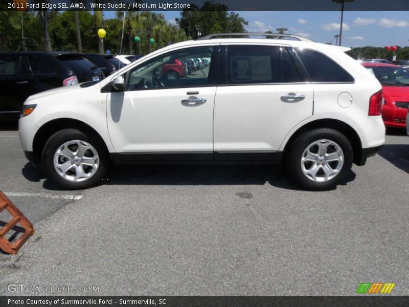 White Suede / Medium Light Stone 2011 Ford Edge SEL AWD