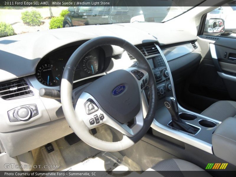 White Suede / Medium Light Stone 2011 Ford Edge SEL AWD