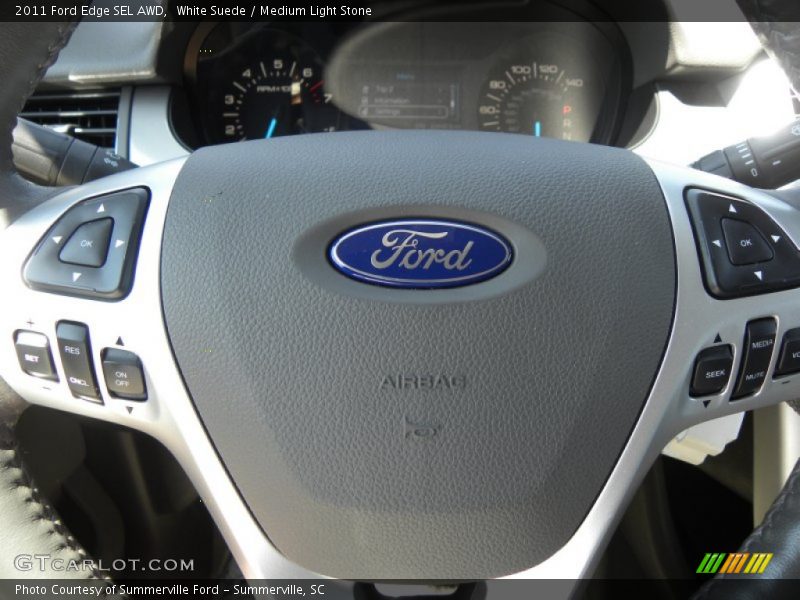 White Suede / Medium Light Stone 2011 Ford Edge SEL AWD