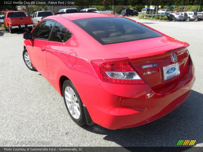 Rallye Red / Gray 2012 Honda Civic EX Coupe