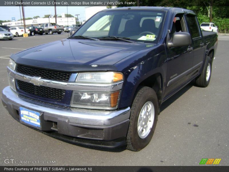 Indigo Blue Metallic / Very Dark Pewter 2004 Chevrolet Colorado LS Crew Cab