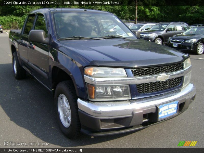 Indigo Blue Metallic / Very Dark Pewter 2004 Chevrolet Colorado LS Crew Cab
