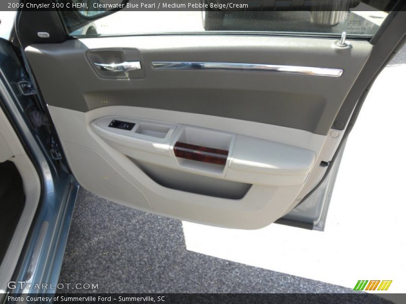 Clearwater Blue Pearl / Medium Pebble Beige/Cream 2009 Chrysler 300 C HEMI