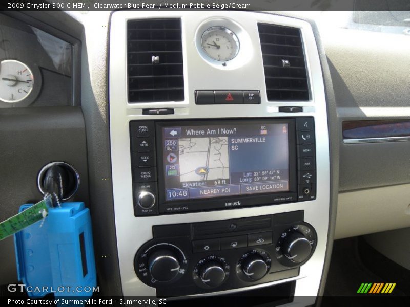 Clearwater Blue Pearl / Medium Pebble Beige/Cream 2009 Chrysler 300 C HEMI