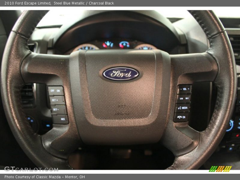 Steel Blue Metallic / Charcoal Black 2010 Ford Escape Limited
