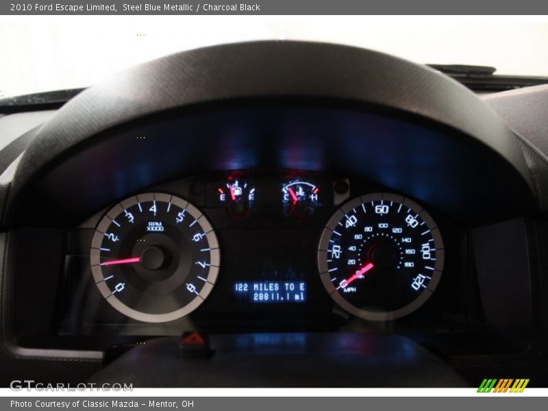 Steel Blue Metallic / Charcoal Black 2010 Ford Escape Limited