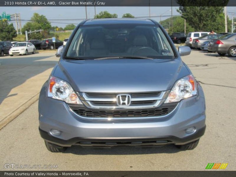 Glacier Blue Metallic / Gray 2010 Honda CR-V EX-L AWD