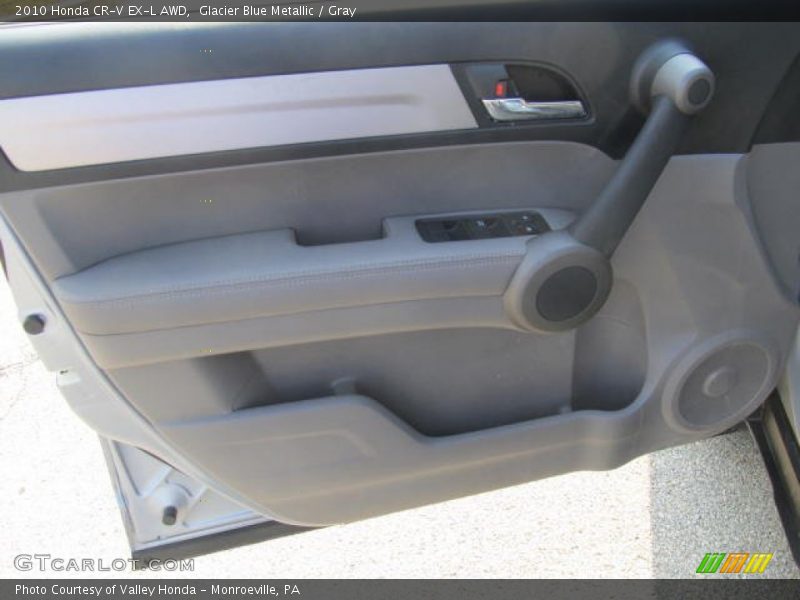 Glacier Blue Metallic / Gray 2010 Honda CR-V EX-L AWD
