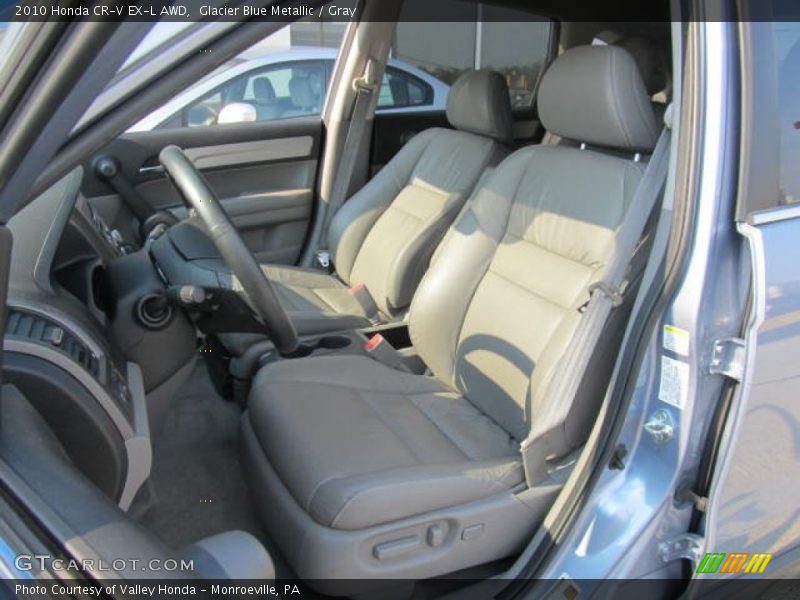 Glacier Blue Metallic / Gray 2010 Honda CR-V EX-L AWD