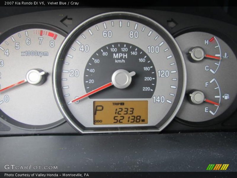 Velvet Blue / Gray 2007 Kia Rondo EX V6