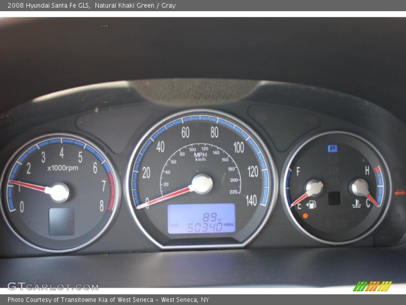 Natural Khaki Green / Gray 2008 Hyundai Santa Fe GLS
