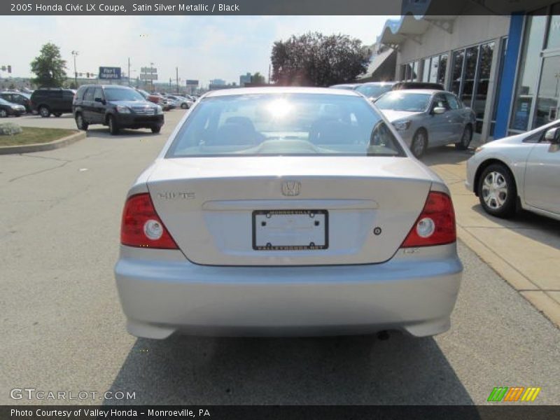 Satin Silver Metallic / Black 2005 Honda Civic LX Coupe