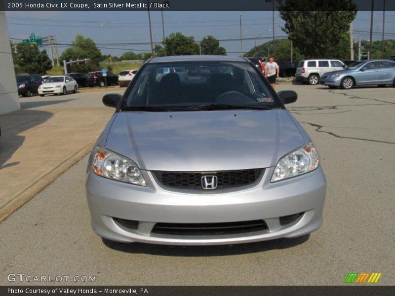 Satin Silver Metallic / Black 2005 Honda Civic LX Coupe