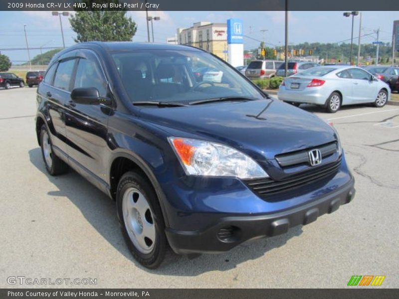 Royal Blue Pearl / Gray 2009 Honda CR-V LX 4WD