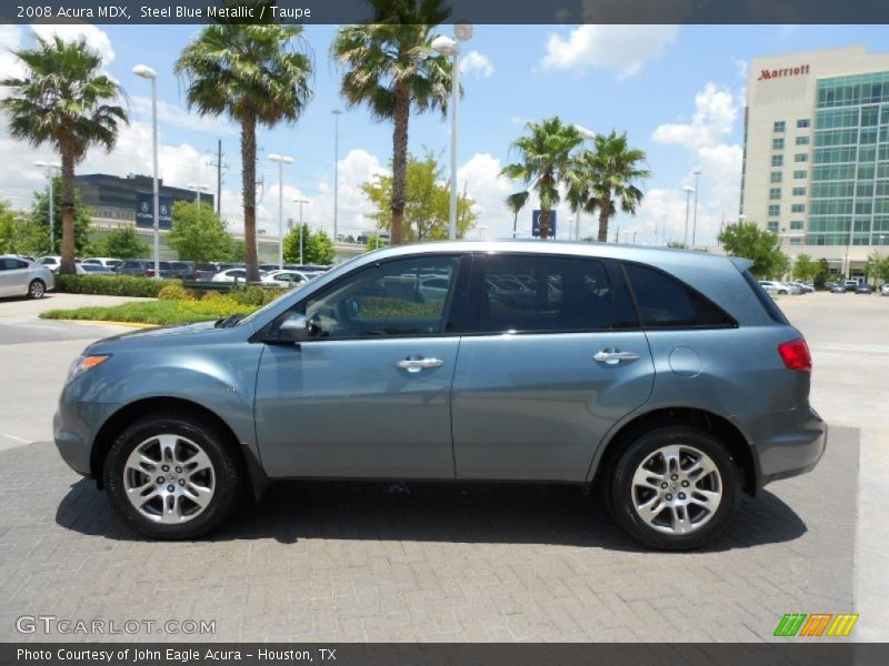 Steel Blue Metallic / Taupe 2008 Acura MDX