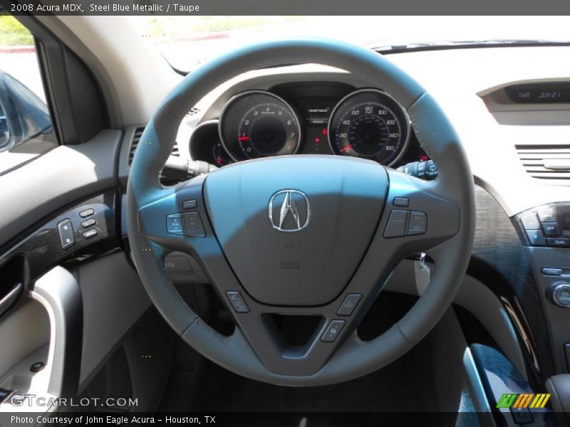 Steel Blue Metallic / Taupe 2008 Acura MDX
