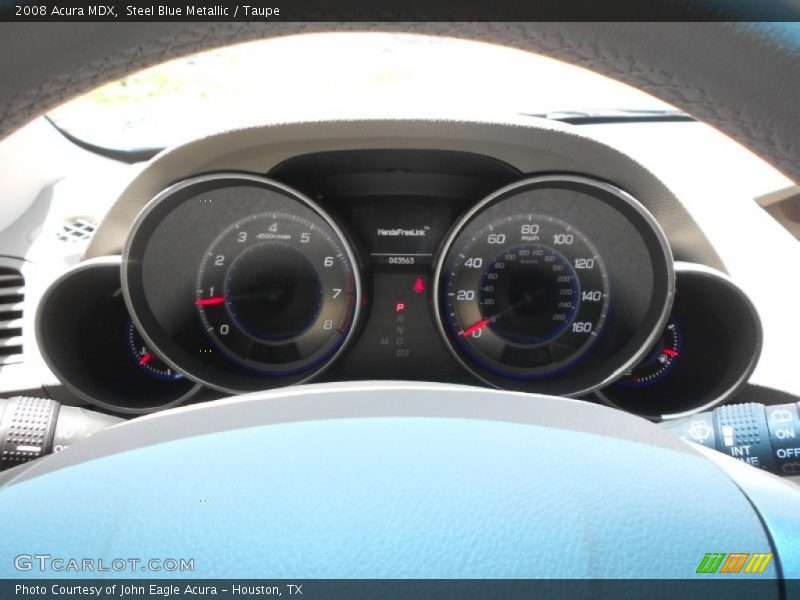 Steel Blue Metallic / Taupe 2008 Acura MDX