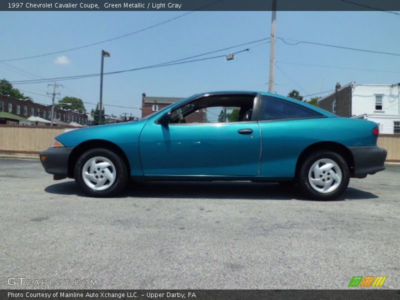 Green Metallic / Light Gray 1997 Chevrolet Cavalier Coupe