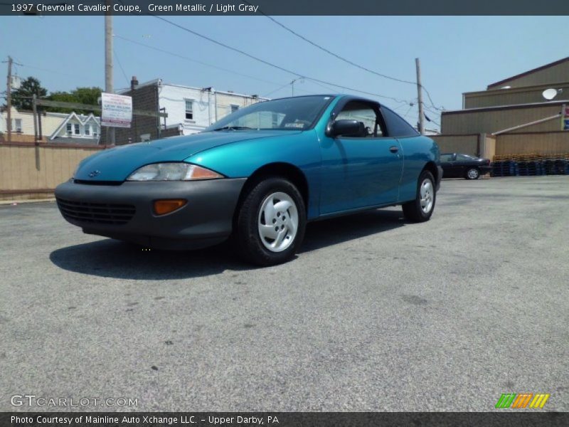 Green Metallic / Light Gray 1997 Chevrolet Cavalier Coupe
