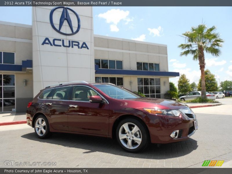 Basque Red Pearl / Taupe 2012 Acura TSX Technology Sport Wagon