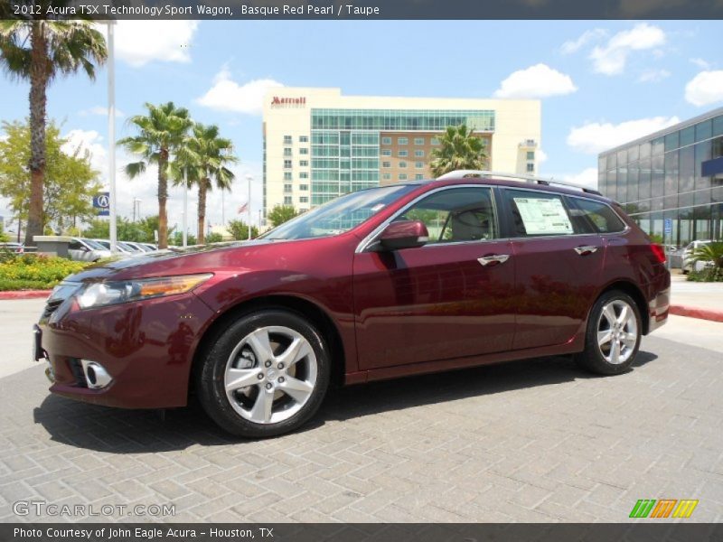 Basque Red Pearl / Taupe 2012 Acura TSX Technology Sport Wagon