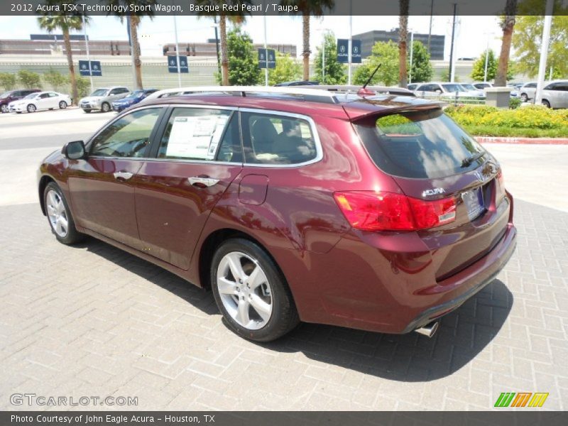 Basque Red Pearl / Taupe 2012 Acura TSX Technology Sport Wagon