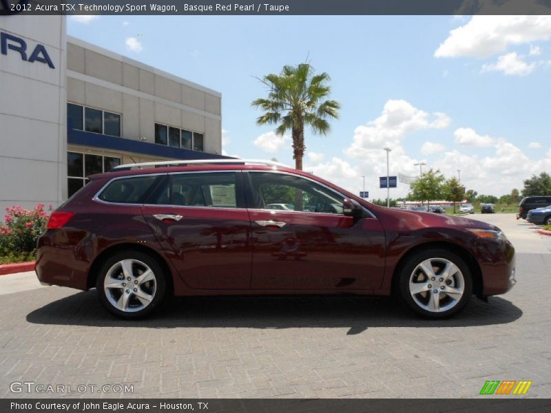 Basque Red Pearl / Taupe 2012 Acura TSX Technology Sport Wagon