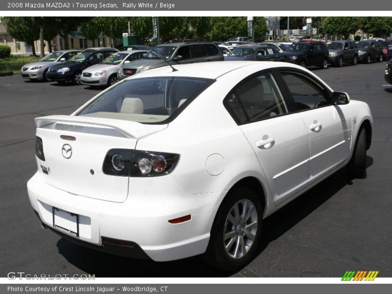 Rally White / Beige 2008 Mazda MAZDA3 i Touring Sedan